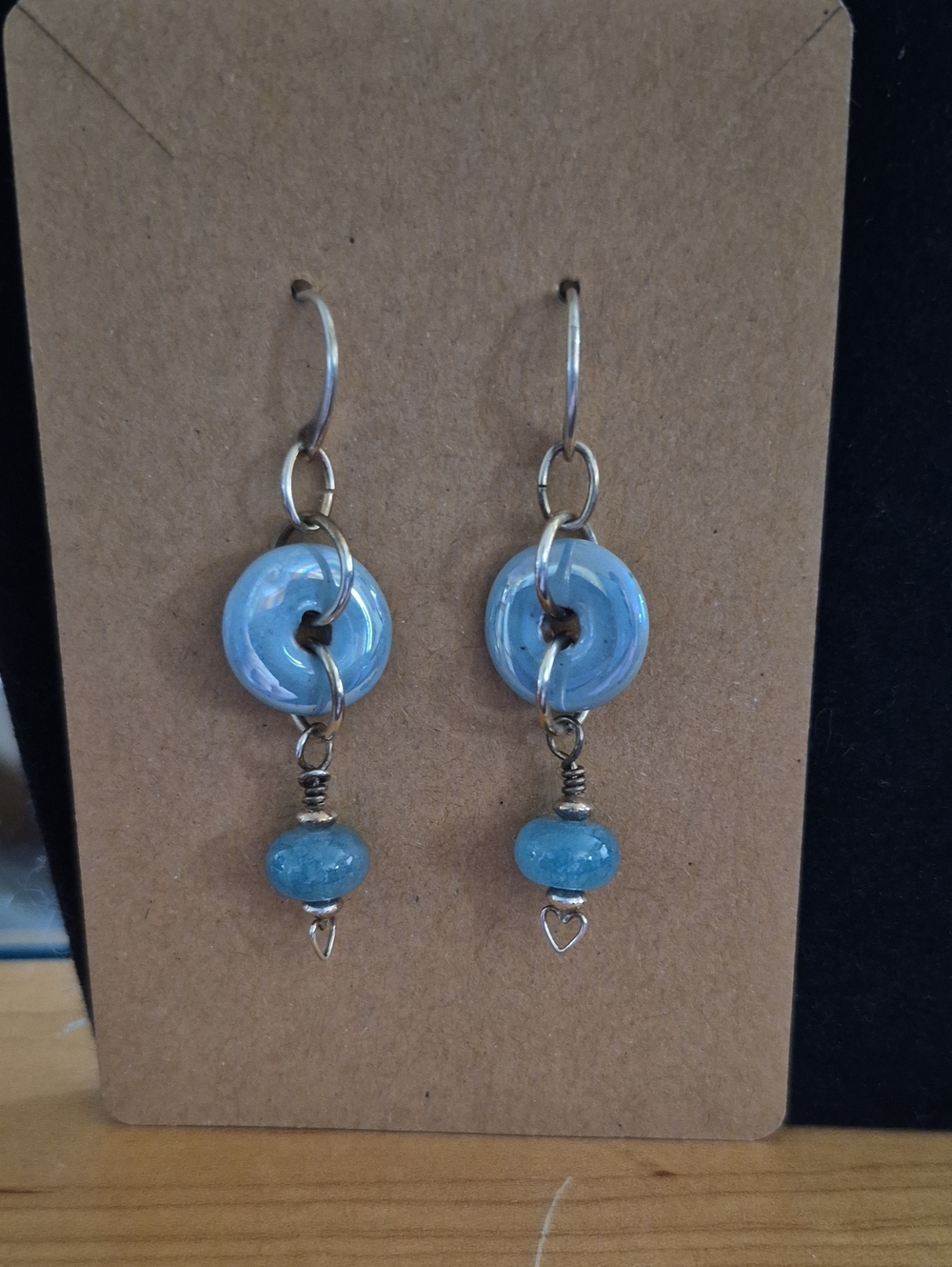 Sterling Ceramic & Grandiderite Earrings By Sapphireskies